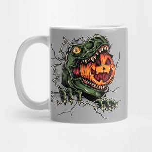Dinosaur Eating Jack-o'-lantern Mug